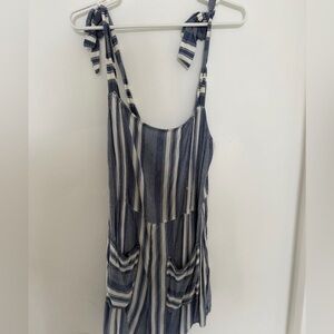 Billabong Blue and White Striped Romper
